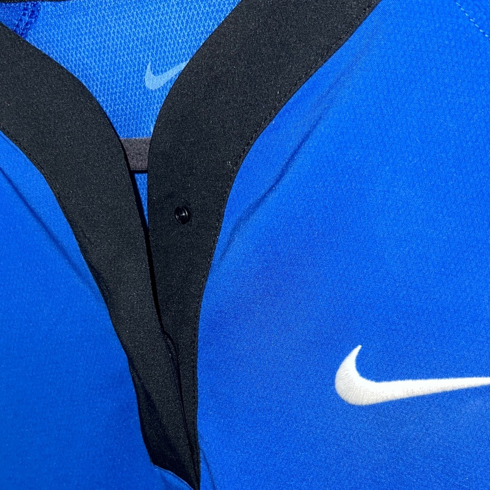 Nike Royal Blue and Black Long Sleeve Pullover Wind Jacket - Picture 8 of 8